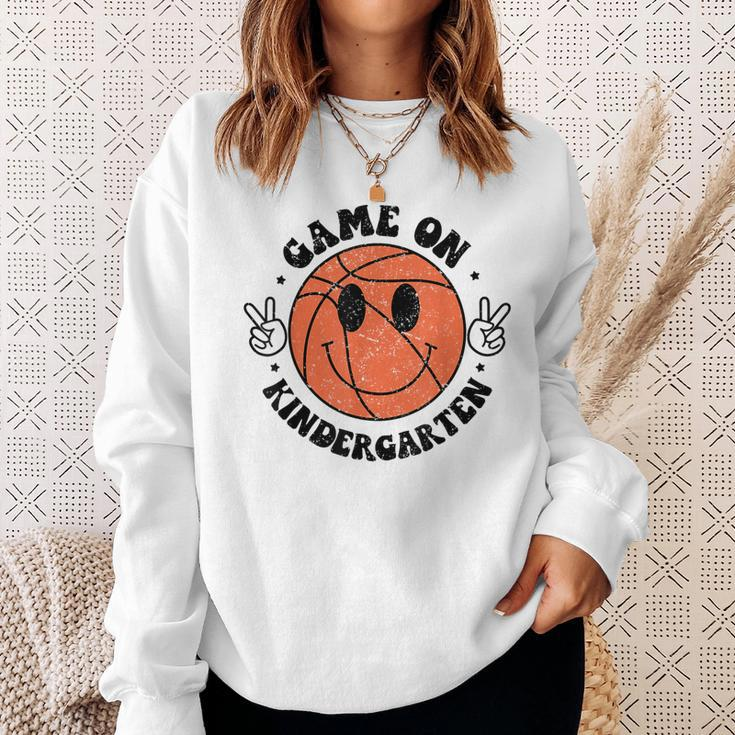 Game On Kindergarten Basketball First Day Of School Sweatshirt Gifts for Her