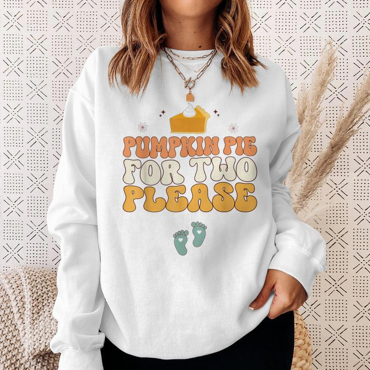 Pregnancy Announcement Pumpkin Pie For Two Please Sweatshirt Gifts for Her