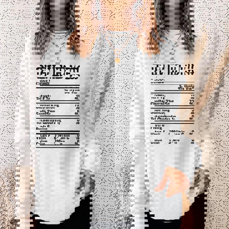 Funny Thanksgiving Xmas Food Facts Deviled Egg Nutrition Sweatshirt Gifts for Her Funny Thanksgiving Xmas Food Facts Deviled Egg Nutrition Sweatshirt Gifts for Her