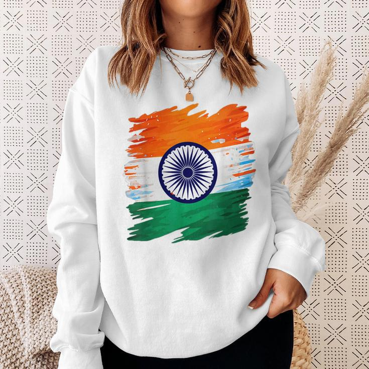 India Independence Day 15 August 1947 Indian Flag Patriotic Sweatshirt Gifts for Her