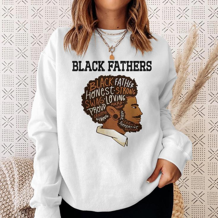 Junenth Black Fathers Matter Fathers Day Pride Dad Black Sweatshirt Gifts for Her