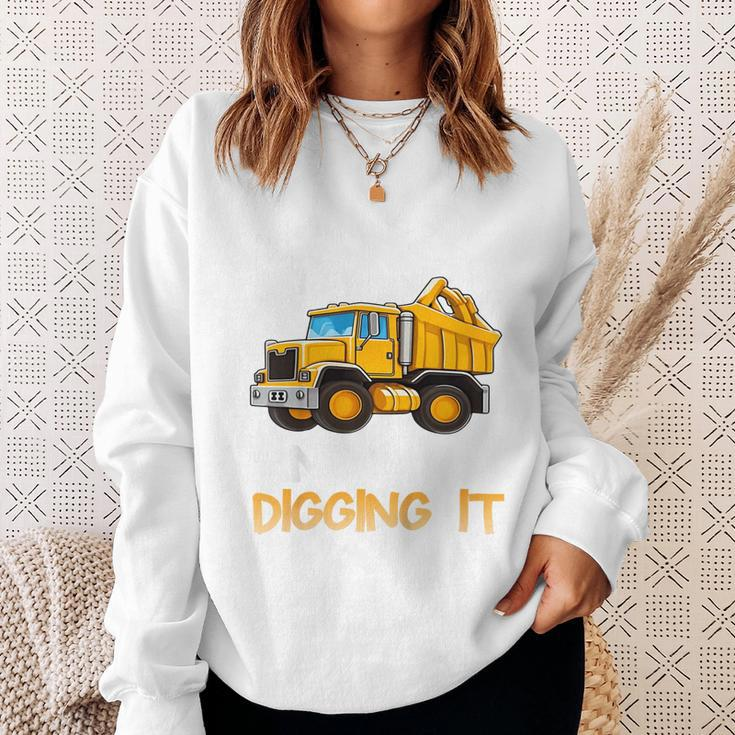 Kids 3Th Birthday Construction Kids Three 3Yr Old Sweatshirt Gifts for Her