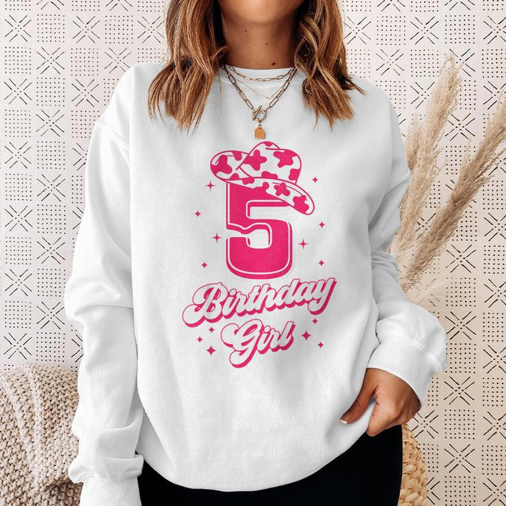Kids 5Th Birthday Outfit Girl 5 Year Old Rodeo Western Cowgirl Sweatshirt Gifts for Her