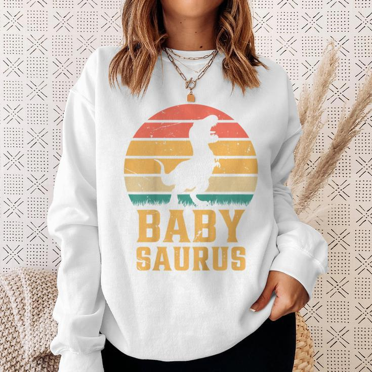 Kids Baby Saurus Newborn Baby Dino Baby Dinosaur Babysaurus Sweatshirt Gifts for Her
