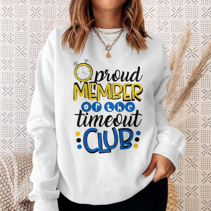 Kids Funny Baby Boy Son Toddler Proud Member Of The Timeout Club Sweatshirt Gifts for Her