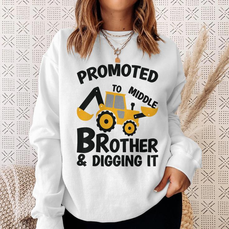 Kids Promoted To Middle Brother Baby Gender Celebration Sweatshirt Gifts for Her