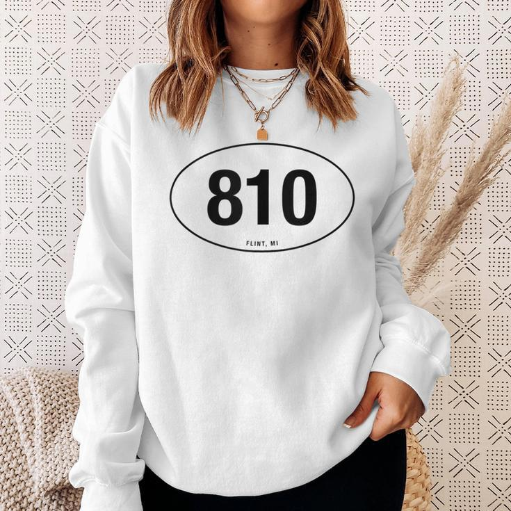 Michigan Area Code 810 Oval State Pride Sweatshirt Gifts for Her