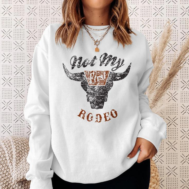Not My First Rodeo Western Country Southern Cowboy Cowgirl Sweatshirt Gifts for Her