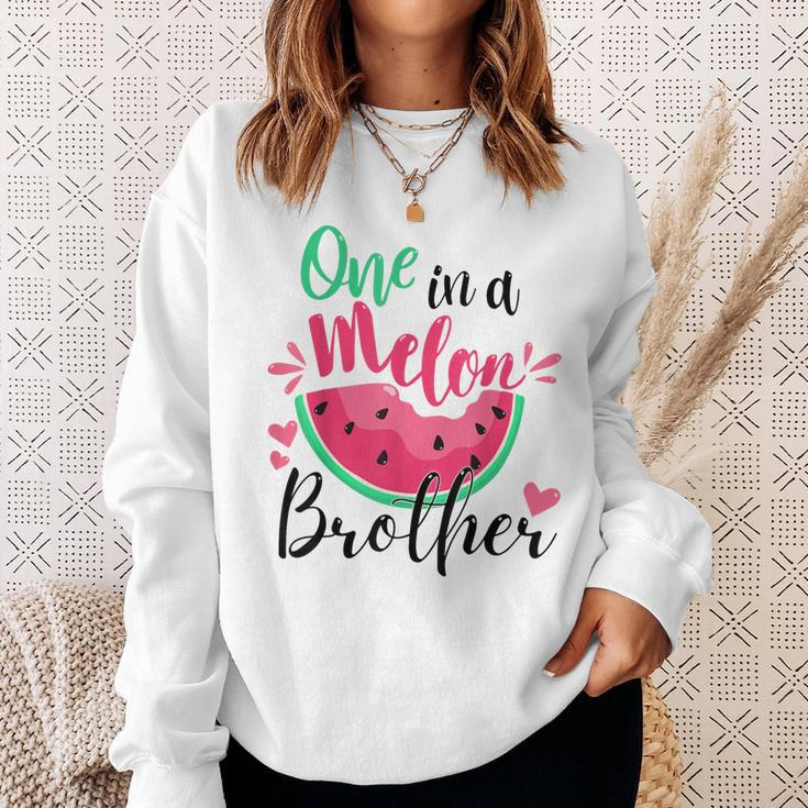 One In A Melon Brother Summer Birthday Party Matching Sweatshirt Gifts for Her