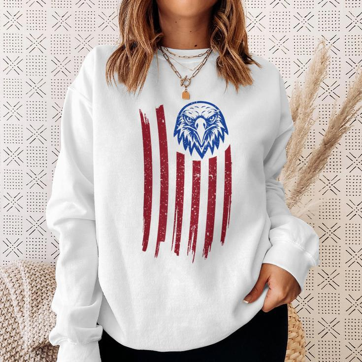 Patriotic Eagle July Fourth 4Th Of July American Flag Sweatshirt Gifts for Her