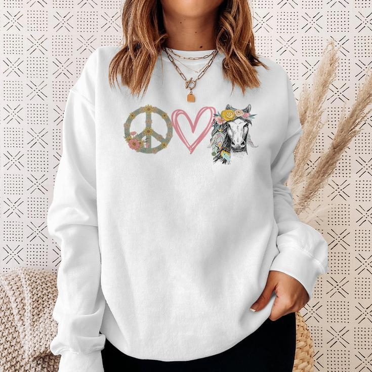 Pretty Cowgirl Gift For Girls Who Love Horses Boho Western Sweatshirt Gifts for Her