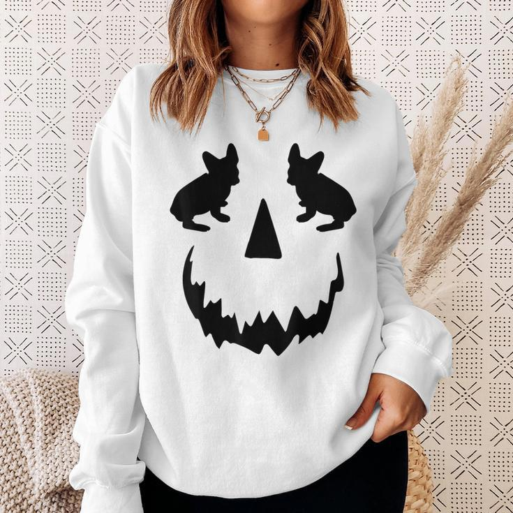 Pumpkin French Bulldogn Halloween Frenchie Sweatshirt Gifts for Her