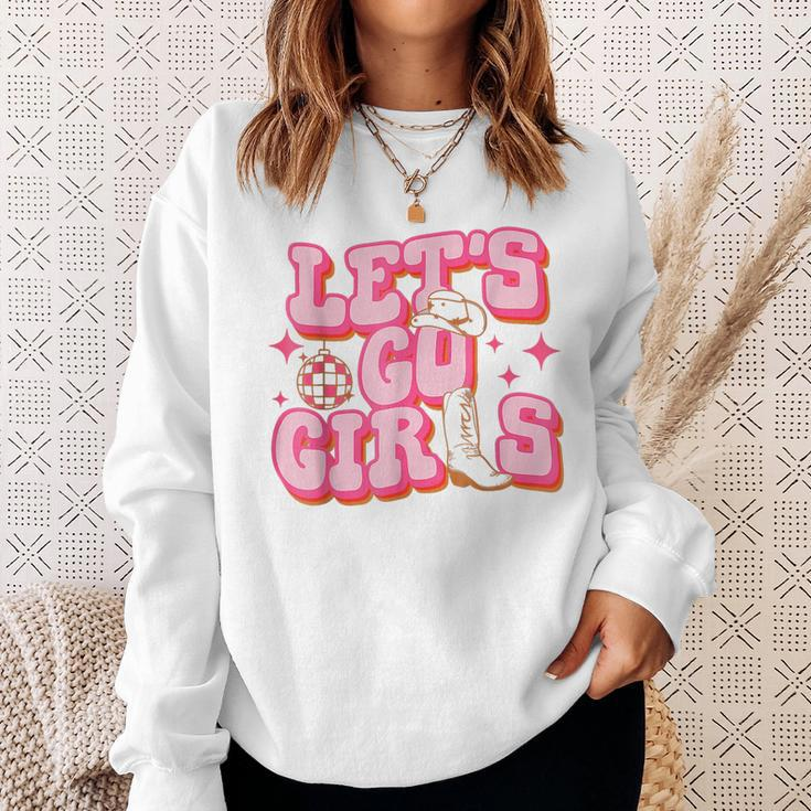 Retro Cowgirls Lets Go Girls Sweatshirt Gifts for Her