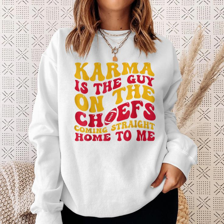 Retro Karma Is The Guy On The Chief Sweatshirt Gifts for Her
