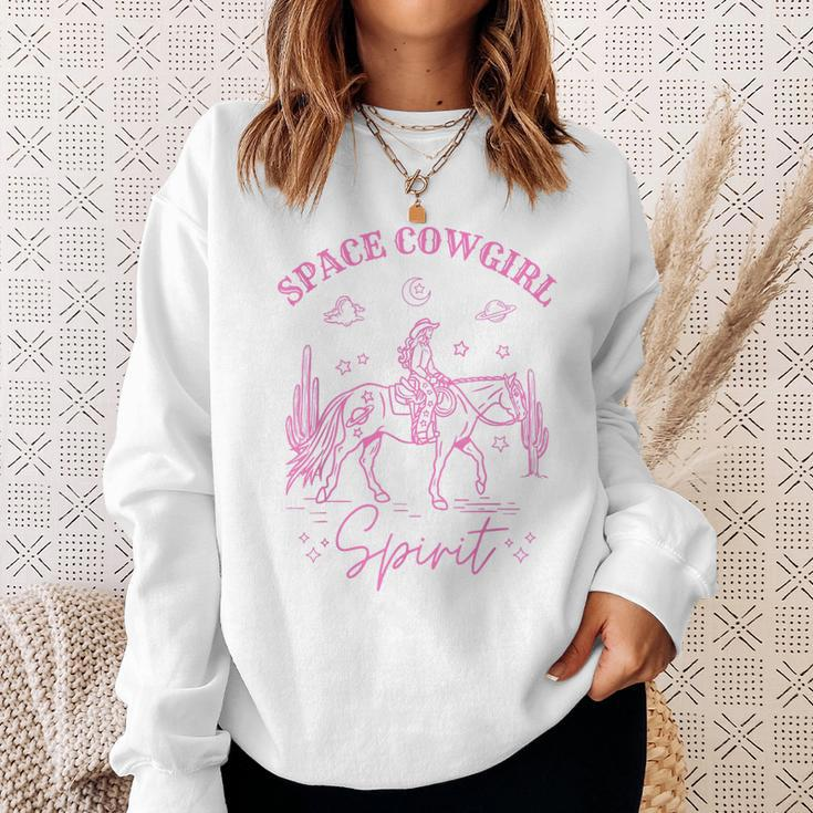 Rodeo Howdy Western Retro Cowboy Funny Cowgirl Space Cosmic Sweatshirt Gifts for Her