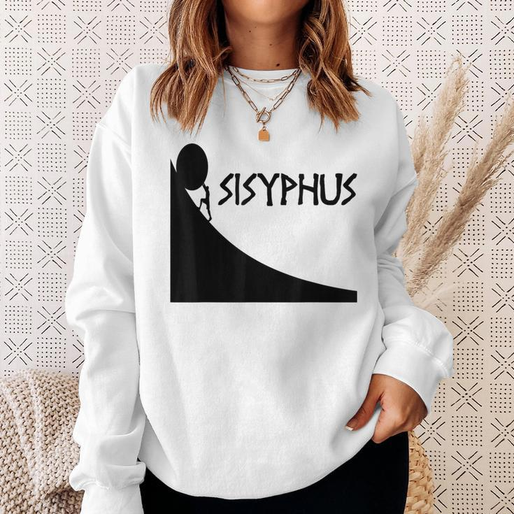 Sisyphus Greek Mythology Ancient Greece Graphic Sweatshirt Gifts for Her