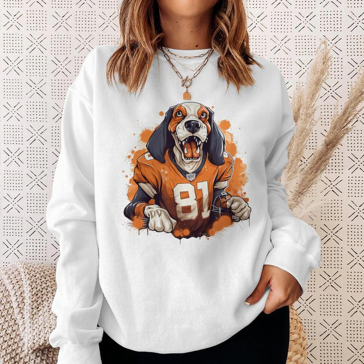 Smokey Coonhound Dog Tennessee Orange Sweatshirt Gifts for Her