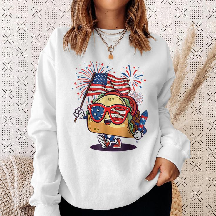Taco Sunglasses American Flag Usa Funny 4Th Of July Gifts Usa Funny Gifts Sweatshirt Gifts for Her