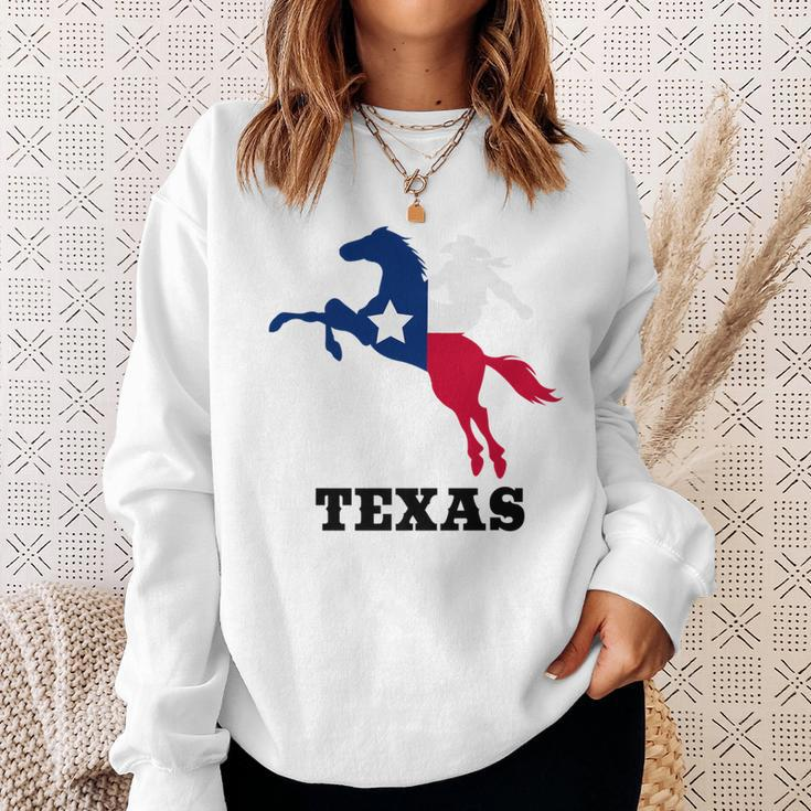 Texas Flag Rodeo Cowboy Cowgirl For Men For Women Sweatshirt Gifts for Her
