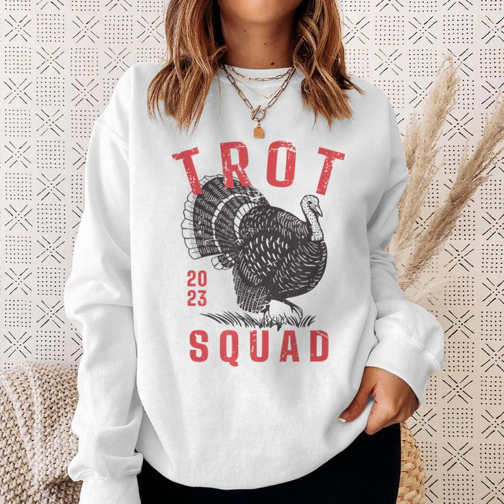 Trot Squad 2023 Fun Thanksgiving Day Turkey Trot Team Sweatshirt Gifts for Her