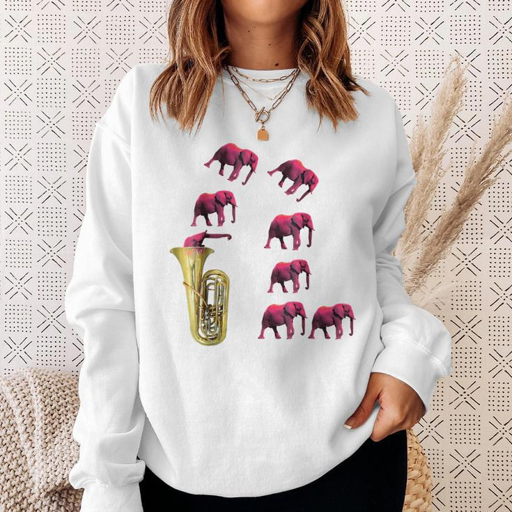 Tuba Funny Elephant Gifts For Elephant Lovers Funny Gifts Sweatshirt Gifts for Her