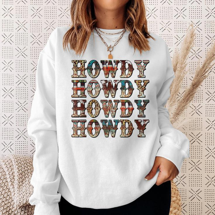 Vintage Howdy Rodeo Western Country Southern Cowgirl Cowboy Sweatshirt Gifts for Her