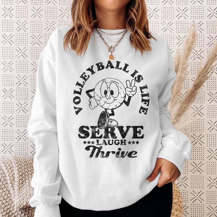 Volleyball Is Life Inspirational Motivation Volleyball Quote Sweatshirt Gifts for Her
