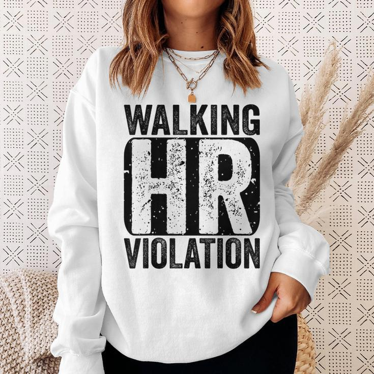 Walking Hr Violation Human Resources Nightmare Office Funny Sweatshirt Gifts for Her