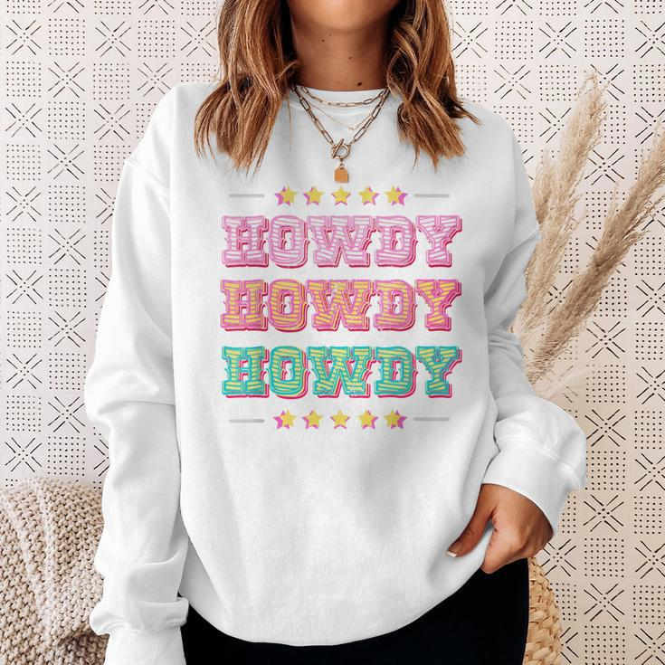 Western Howdy Yeehaw Rodeo Space Cowgirl Horselover Vintage Sweatshirt Gifts for Her