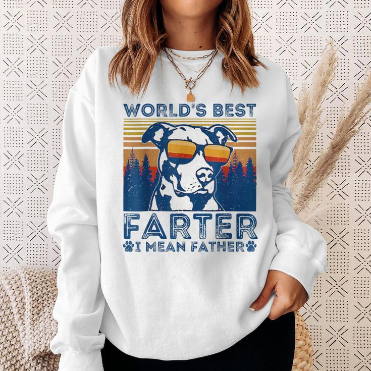 Worlds Best Farter I Mean Father Best Dad Ever Cool Dog Mens Funny Gifts For Dad Sweatshirt Gifts for Her