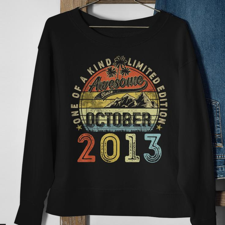 10 Years Old Awesome Since October 2013 10Th Birthday Sweatshirt Gifts for Old Women