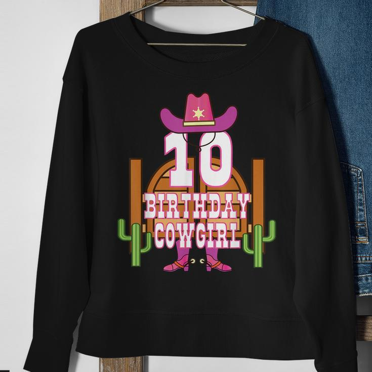 10Th Birthday Cowgirl 10 Years Old Girl Rodeo Lover Party Sweatshirt Gifts for Old Women