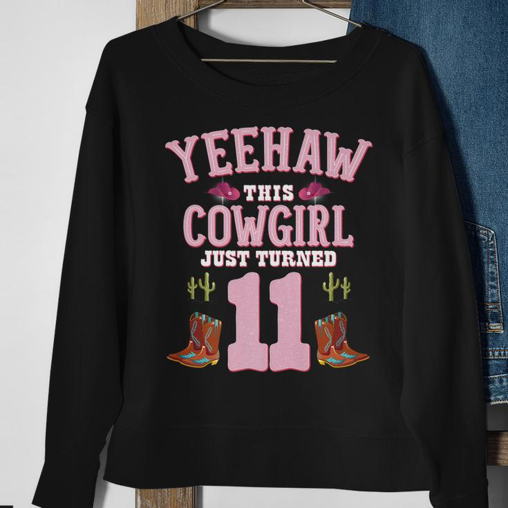 11Th Birthday Girls Cowgirl Yeehaw Western Themed Birthday Sweatshirt Gifts for Old Women