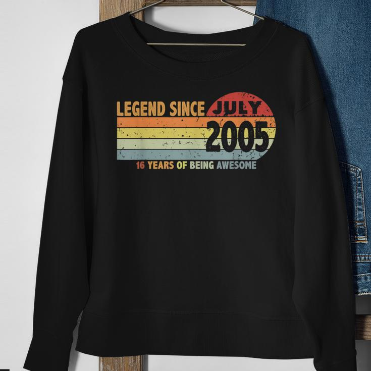 16Th Birthday Legend Since July 2005 Born In 2005 Decoration Sweatshirt Gifts for Old Women