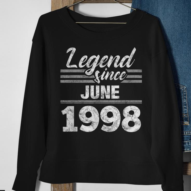 21St Birthday Gift Legend Since June 1998 Sweatshirt Gifts for Old Women