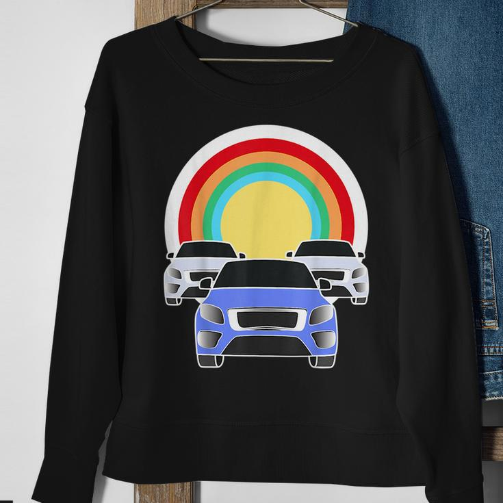 3 Cars Race Automobile Roadtrip Travel Car Drive Graphic Cars Funny Gifts Sweatshirt Gifts for Old Women