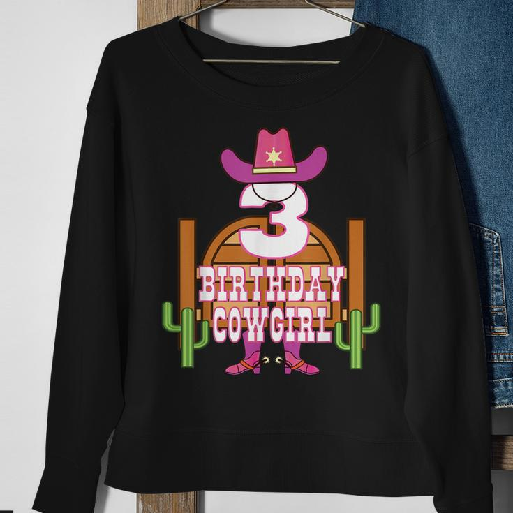 3Rd Birthday Cowgirl 3 Years Old Girl Rodeo Lover Party Sweatshirt Gifts for Old Women