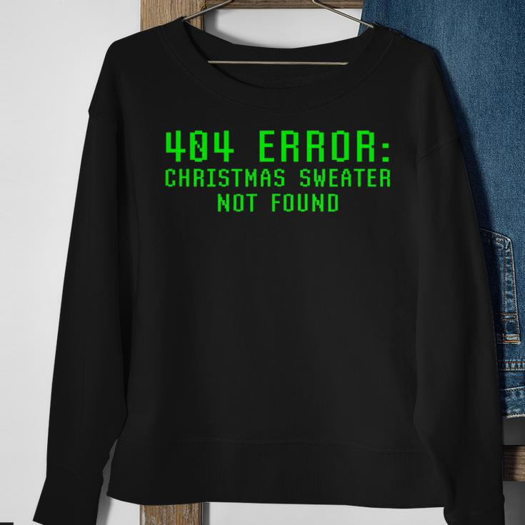 404 Error Christmas Sweater Not Found Geeky Nerdy Ugly Sweatshirt Gifts for Old Women