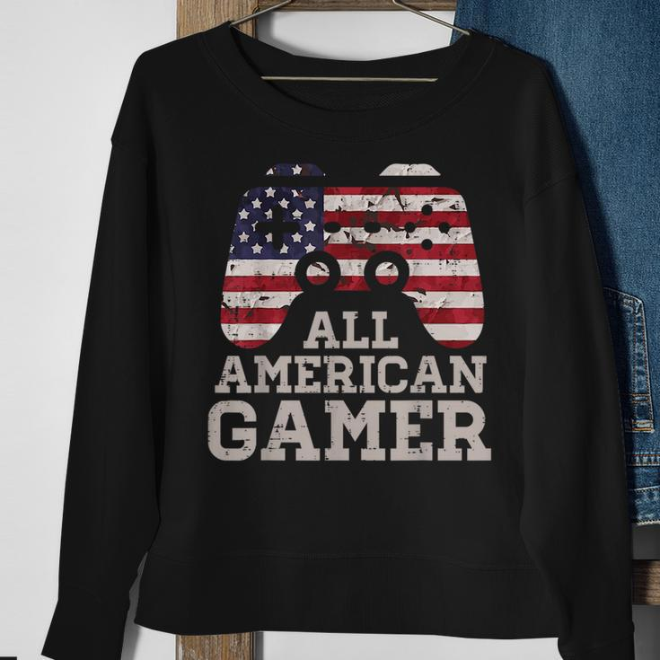 4Th July All American Gamer Patriot Men Boys Kids N Youth Sweatshirt Gifts for Old Women