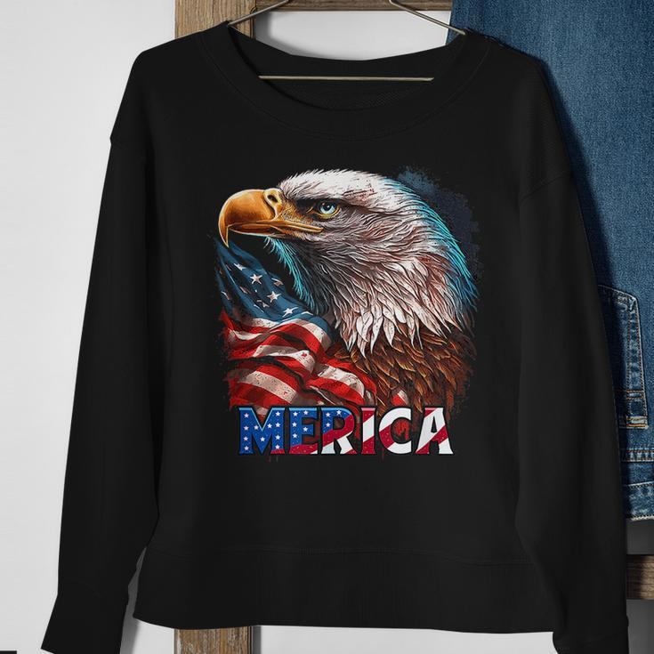 4Th Of July Bald Eagle Mullet American Flag Patriotic 4Th Of Patriotic Funny Gifts Sweatshirt Gifts for Old Women