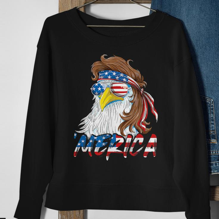 4Th Of July Eagle Mullet Merica Men 4Th Of July American Mullet Funny Gifts Sweatshirt Gifts for Old Women