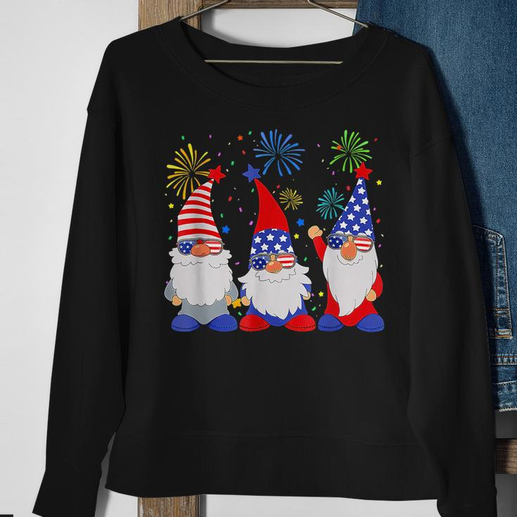 4Th Of July Funny Patriotic Gnomes Sunglasses American Usa Sweatshirt Gifts for Old Women