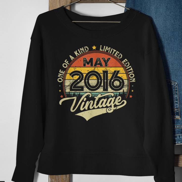 5Th Birthday Gifts 5 Years Old Retro Born In May 2016 Sweatshirt Gifts for Old Women