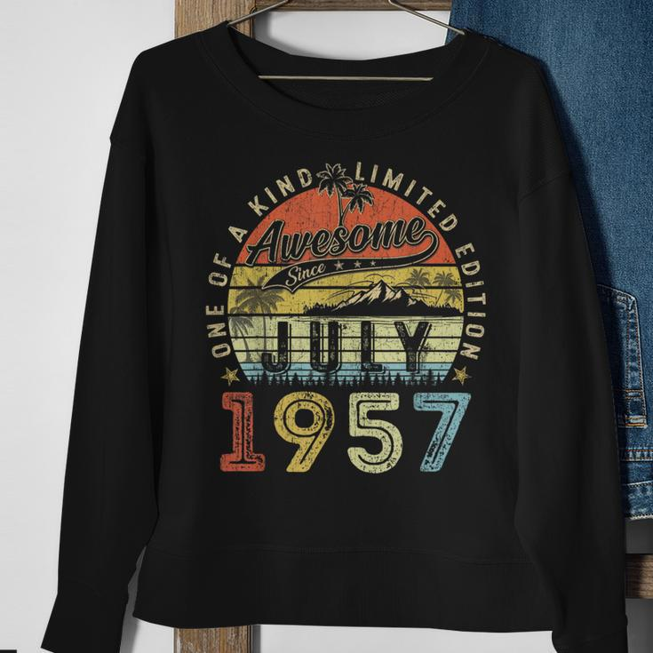 66 Year Old Awesome Since July 1957 66Th Birthday Sweatshirt Gifts for Old Women