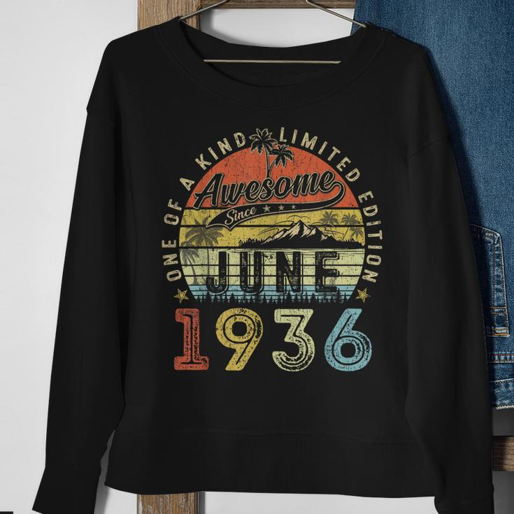87 Year Old Awesome Since June 1936 87Th Birthday Sweatshirt Gifts for Old Women