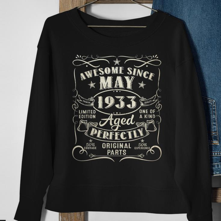 90Th Birthday Awesome Since May 1933 90 Years Old Gift Men Sweatshirt Gifts for Old Women