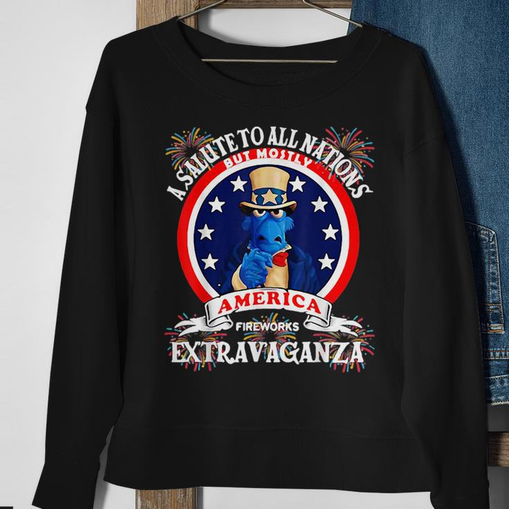 A Salute To All Nations But Mostly America Sweatshirt Gifts for Old Women