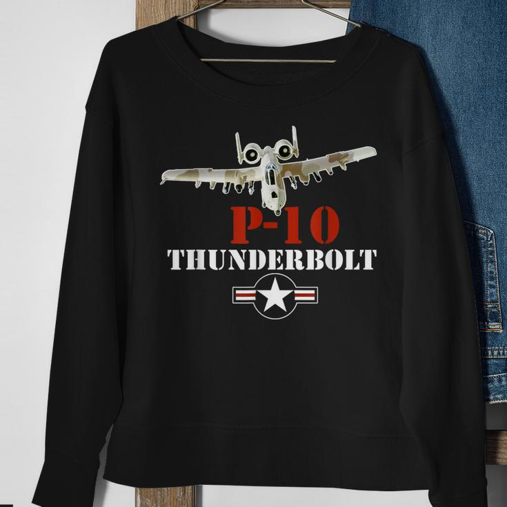 A10 Thunderbolt Warthog Air Force Veteran Sweatshirt Gifts for Old Women
