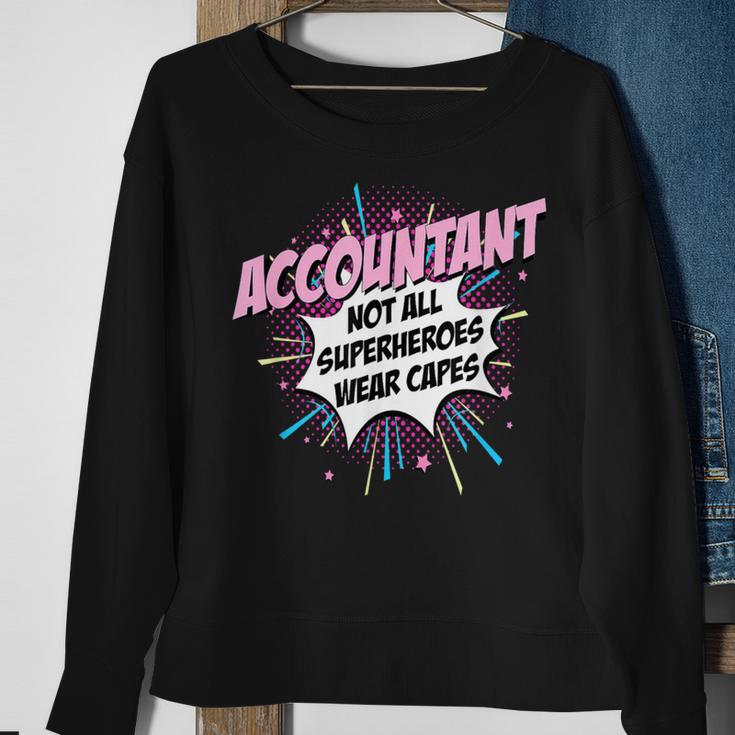 Accountant Superhero Cute Comic Idea Sweatshirt Gifts for Old Women