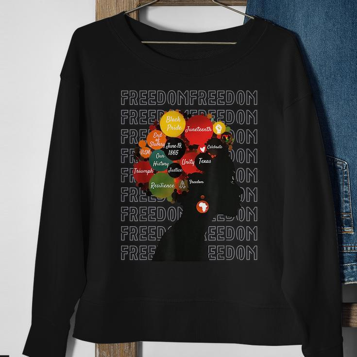 African American June 19Th Rooted In Freedom Sweatshirt Gifts for Old Women